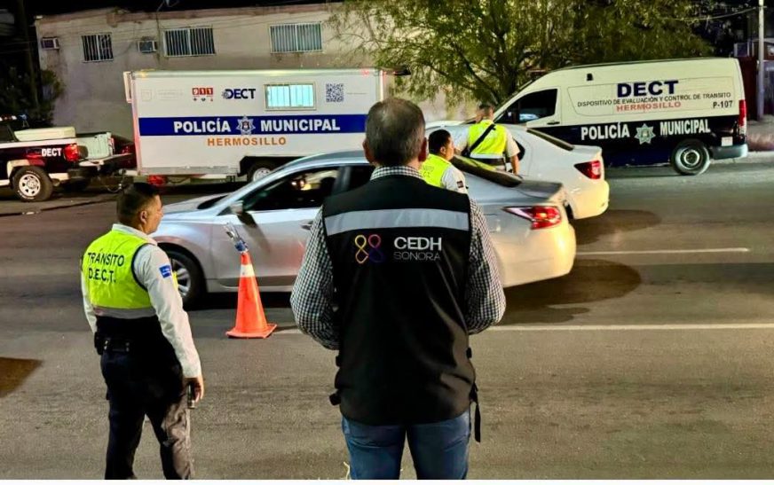 CEDH Sonora se retira de los filtros antialcohol del Municipio de Hermosillo