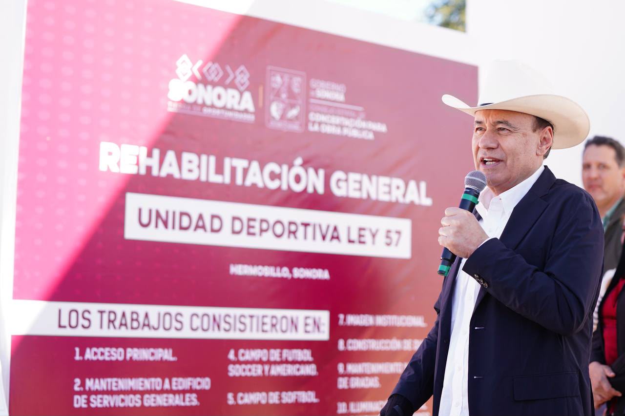 Gobierno de Sonora invierte  300 millones en infraestructura social y deportiva en municipios