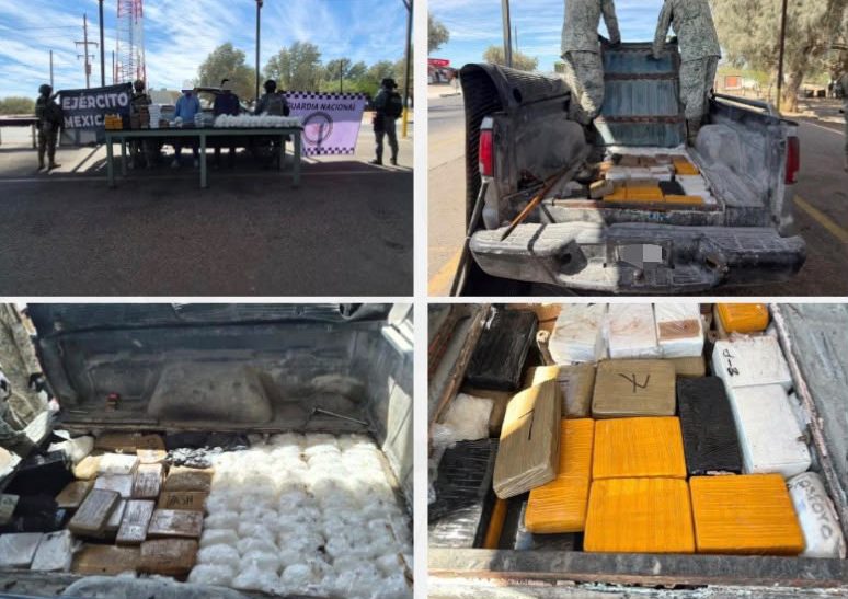 Asegura Mesa Estatal de Seguridad más de 7 millones de dosis de droga y detiene a 86 personas en operativos por Sonora